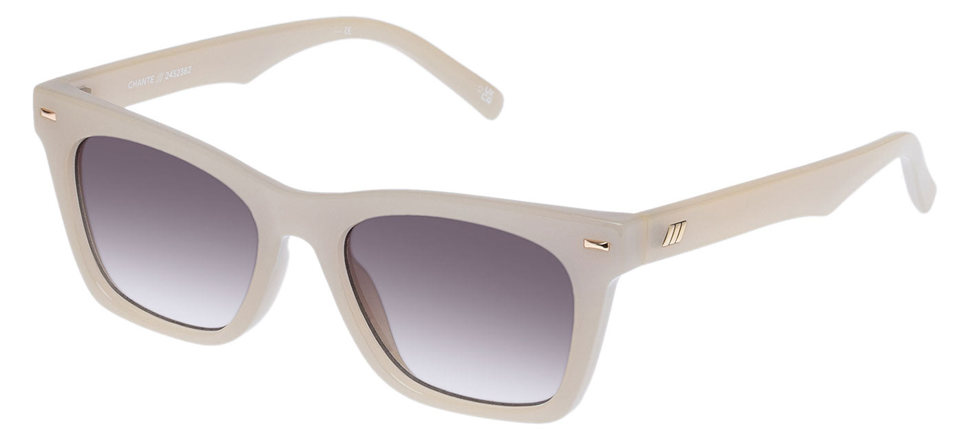 Le Specs Chante Sunglasses - Ivory / Khaki Gradient