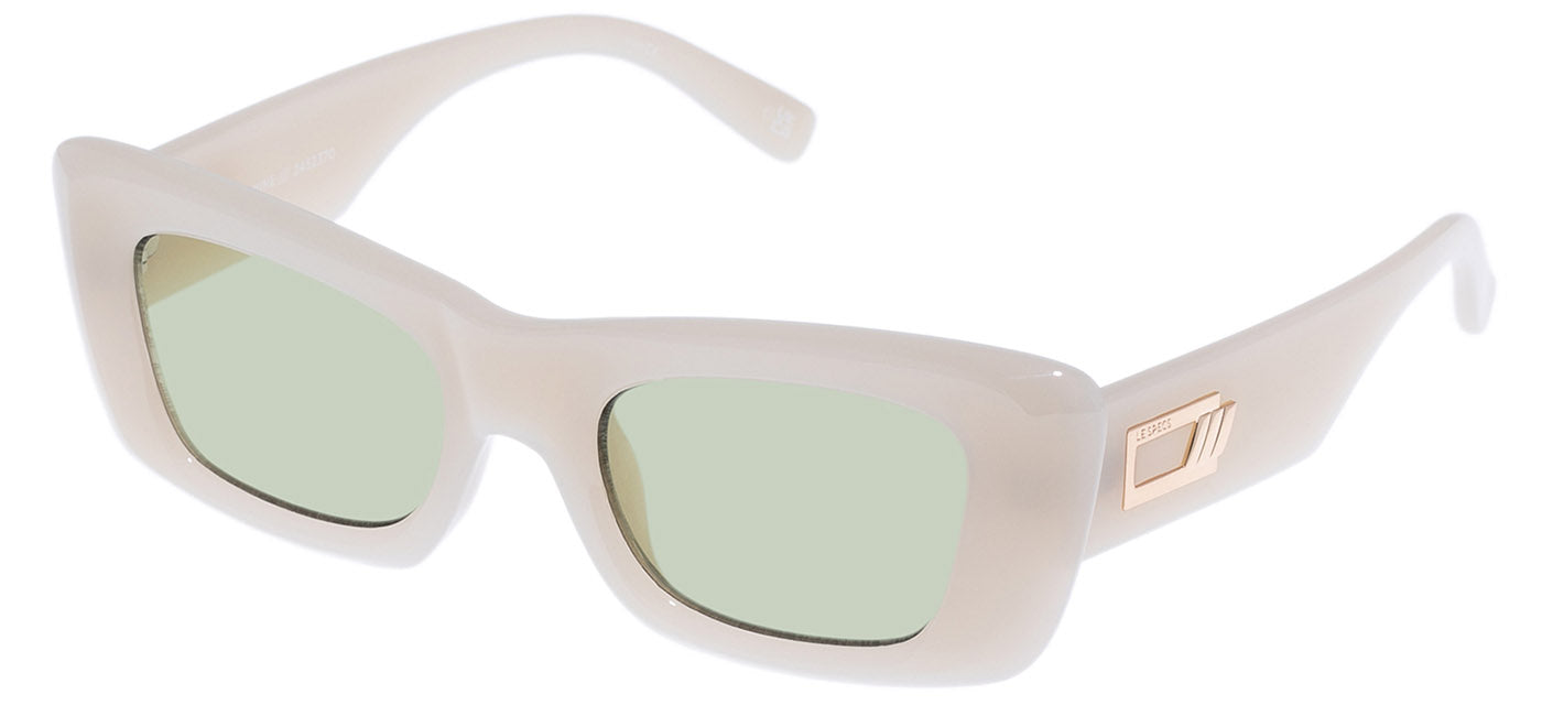 Le Specs Dopamine Sunglasses - Milky Almond / Moss