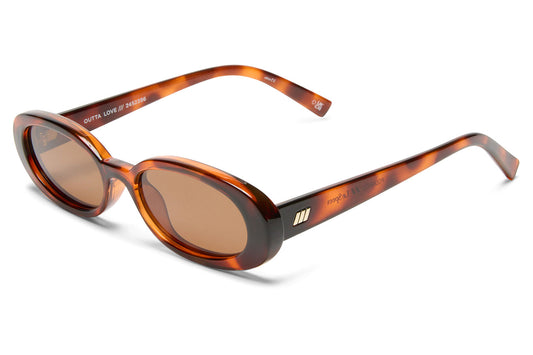Le Specs Outta Love Sunglasses - Toffee Tort / Light Brown Mono Polarised