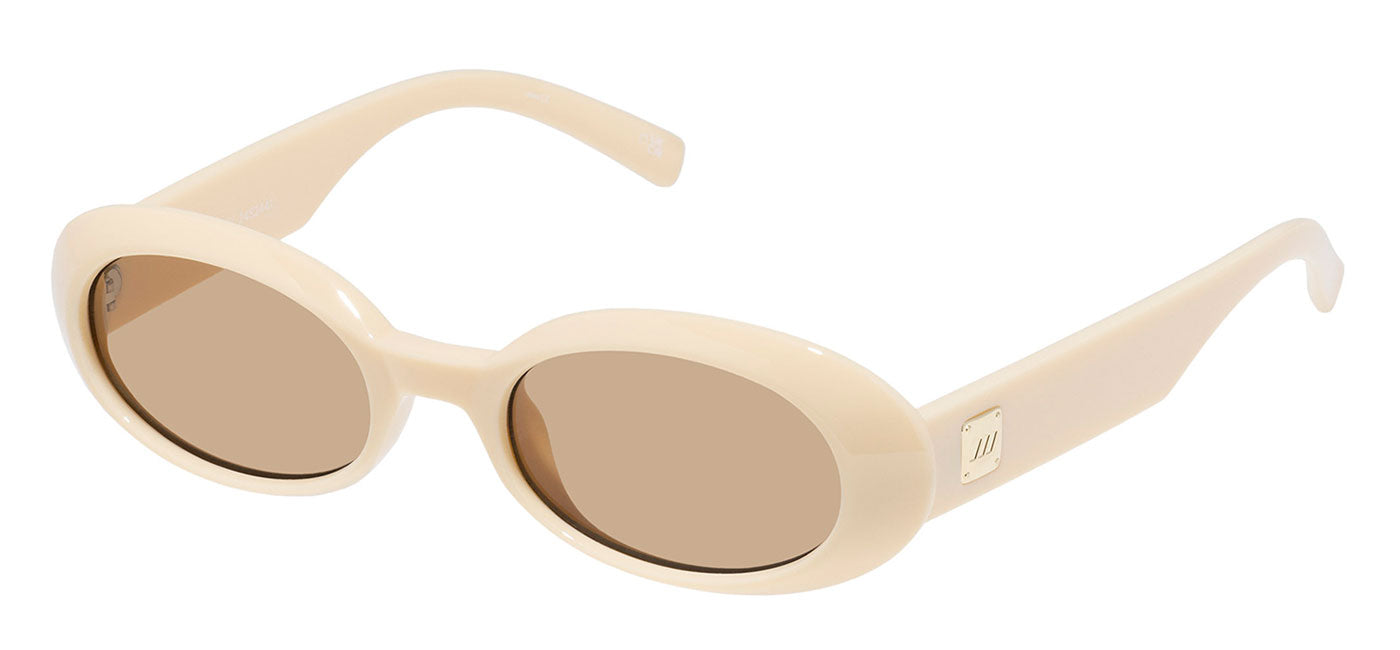 Le Specs Work It Sunglasses - Ivory / Tan Tint