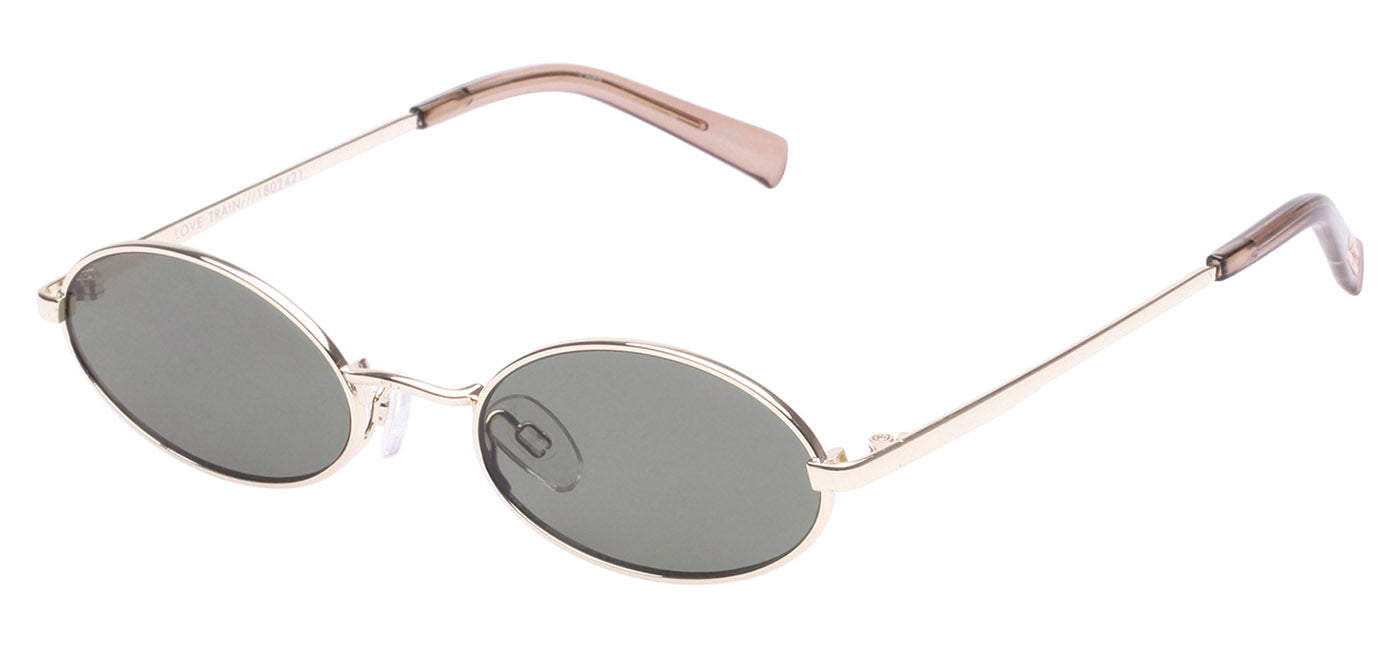 Le Specs Love Train Sunglasses - Bright Gold / Khaki