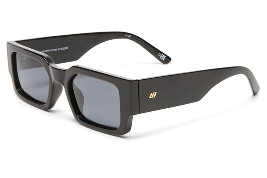 Le Specs Contemplation Sunglasses - Black / Smoke Mono Polarised