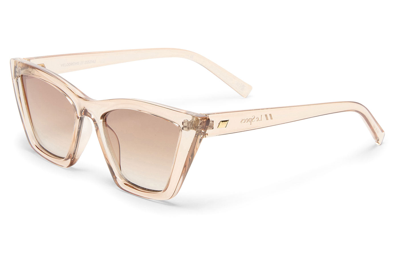 Le Specs Velodrome Sunglasses - Vanilla / Brown Gradient
