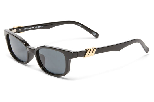 Le Specs Confidential Sunglasses - Black / Smoke Mono