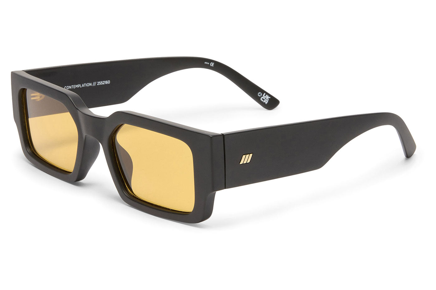 Le Specs Contemplation Sunglasses - Matte Black / Brass Mono