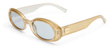 Le Specs Work It Sunglasses - Champagne Pearl / Smoke Tint