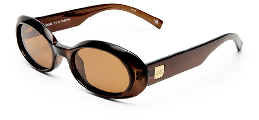 Le Specs Work It Sunglasses - Cocoa / Brown Mono Polarised