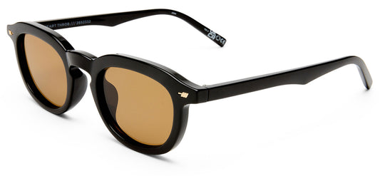 Le Specs Heart Throb Sunglasses - Black / Light Brown Mono