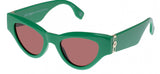 Le Specs Fanplastico Sunglasses - Parakeet Green / Smokey Brown