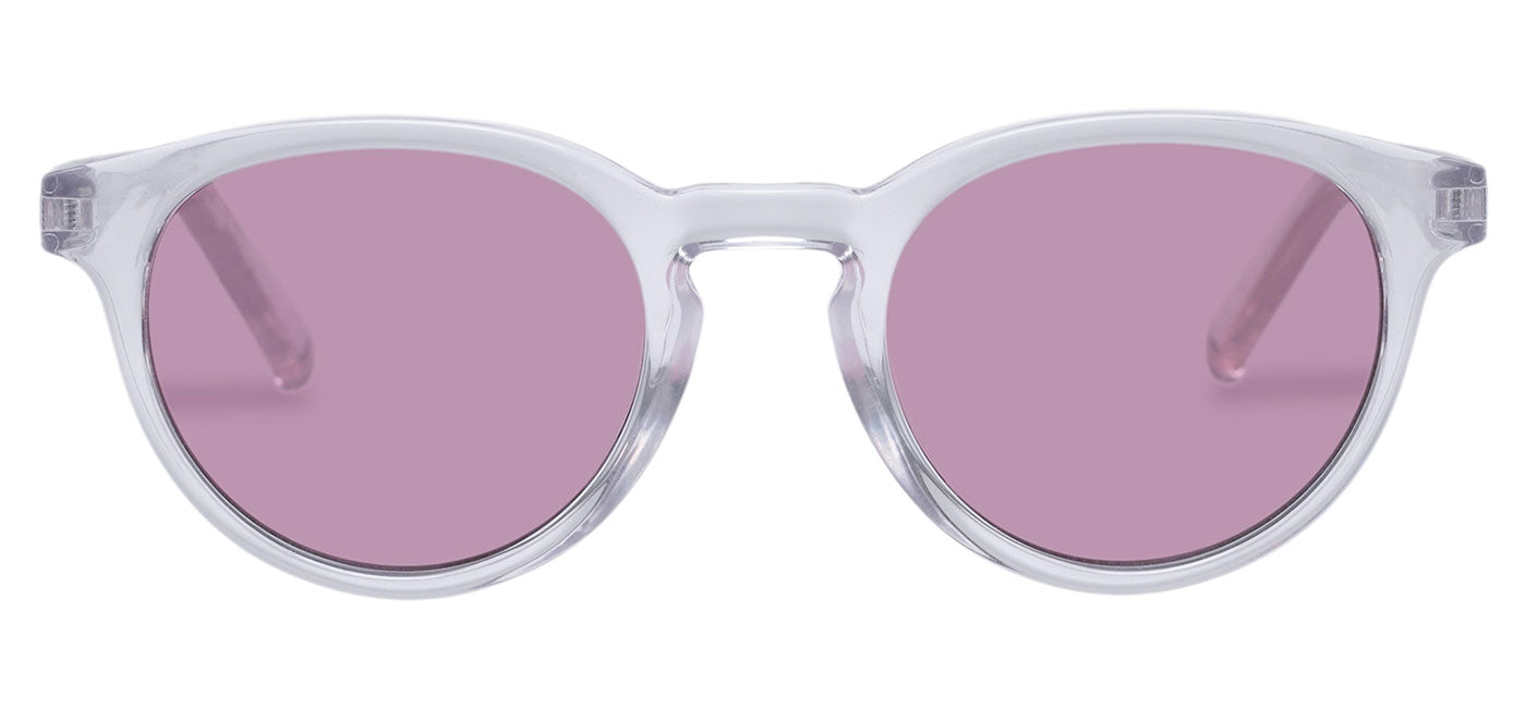 Le Specs Trashy Sunglasses - Crystal Clear / Violet Mono