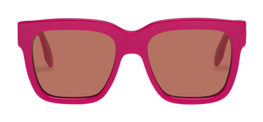 Le Specs Tradeoff Sunglasses - Hot Pink / Cinnamon Tint