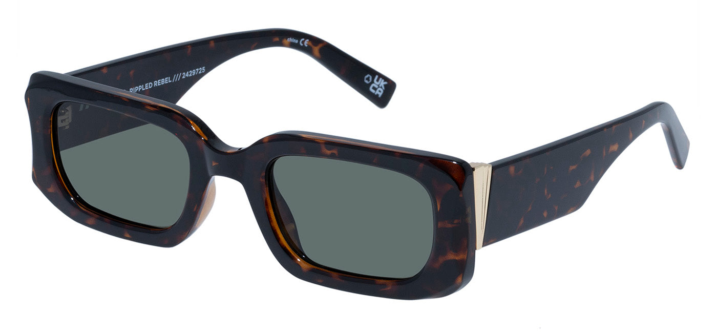 Le Specs Rippled Rebel Sunglasses - Tortoise / Khaki