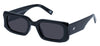 Le Specs Rippled Rebel Sunglasses - Black / Smoke