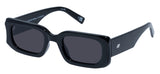 Le Specs Rippled Rebel Sunglasses - Black / Smoke