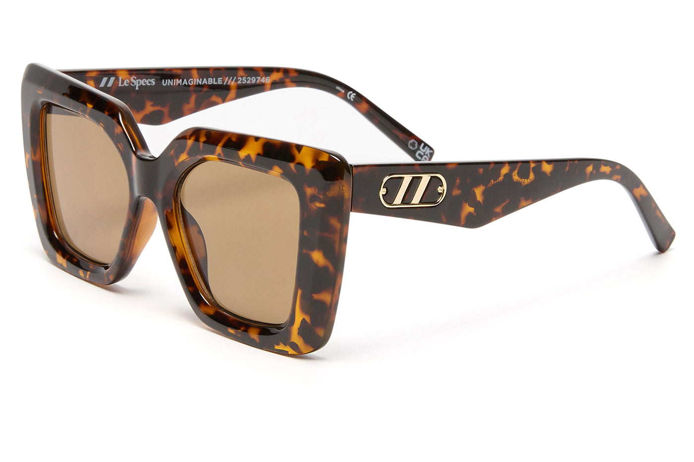 Le Specs Unimaginable Sunglasses - Dark Tort / Brown Mono