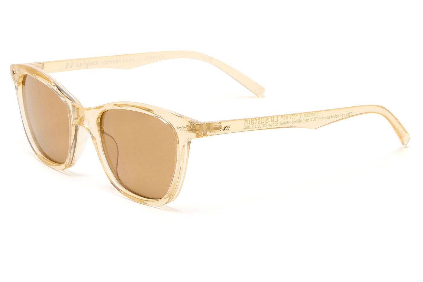 Le Specs Nonsensical Sunglasses - Blonde / Light Brown Mono
