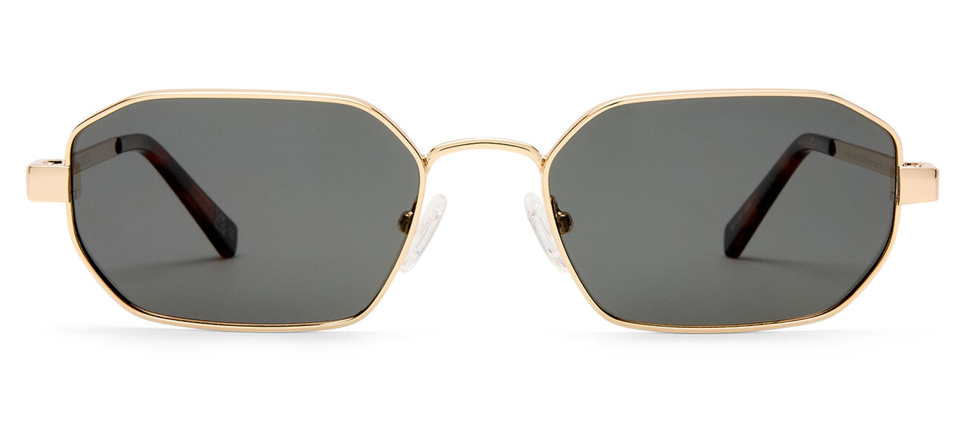 Le Specs Mythic Sunglasses - Gold / Smoke Mono Polarised