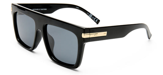 Le Specs Offside + Sunglasses - Black / Smoke Mono Polarised