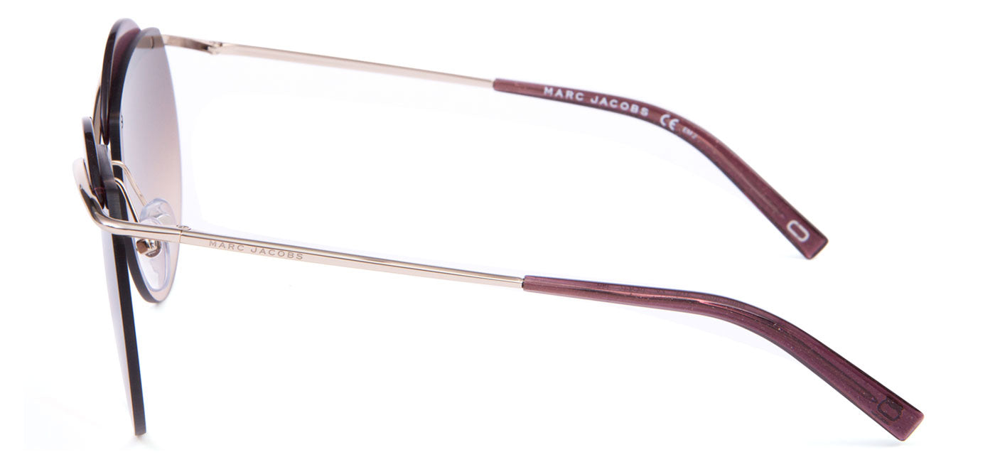 Marc Jacobs 102/S Sunglasses - Light Gold Pink / Brown Gradient with Gold Mirror