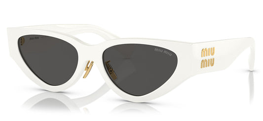 Miu Miu MU 03ZS Sunglasses - White / Dark Grey