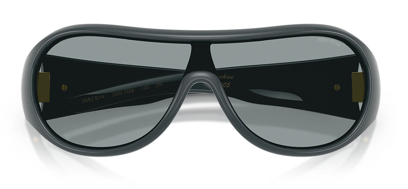 Miu Miu MU B14SU Sunglasses - Grey / Grey & Black