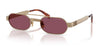 Miu Miu MU B52S Sunglasses - Brass / Dark Violet