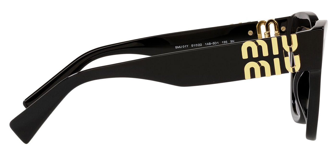 Miu Miu MU 01YS Sunglasses - Black / Grey Gradient