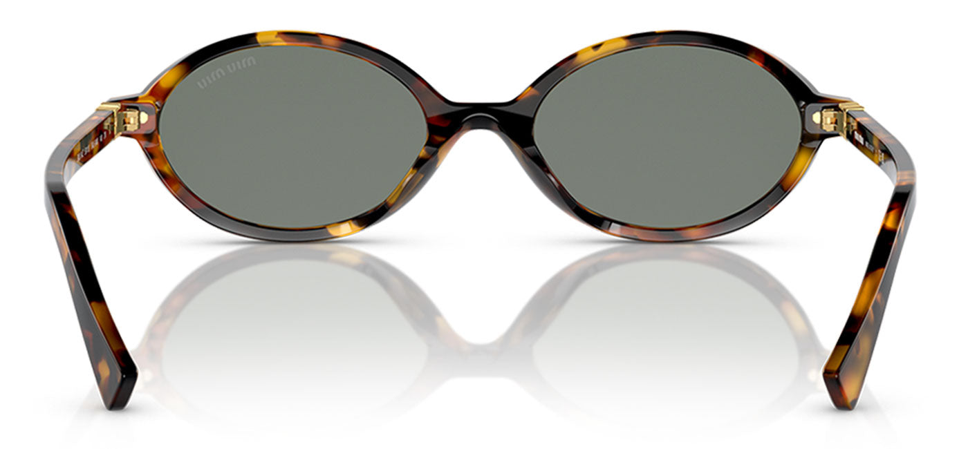 Miu Miu MU 04ZS Sunglasses - Honey Havana / Green Mirror Internal Silver