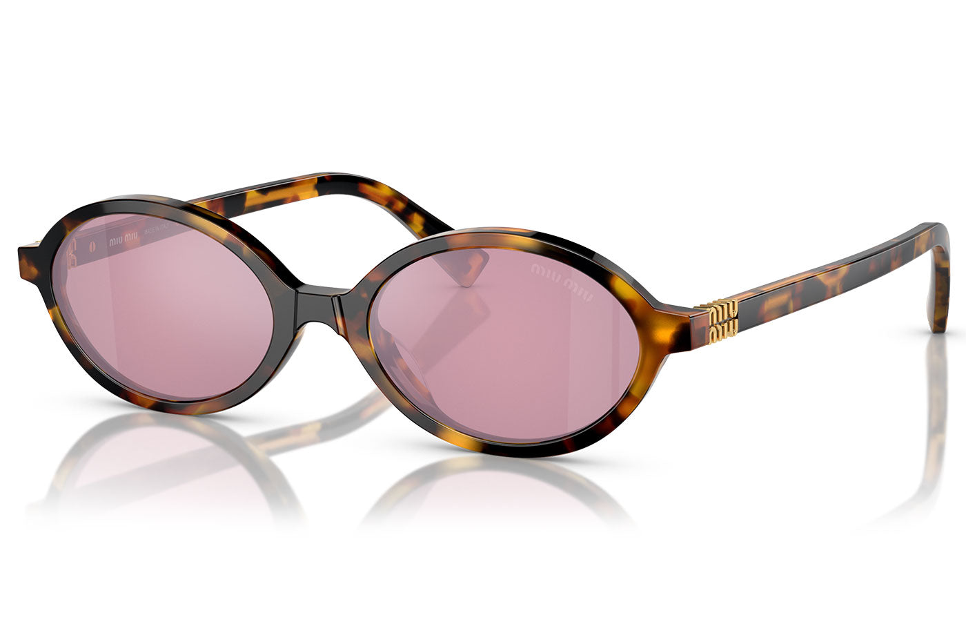 Miu Miu MU 04ZS Sunglasses - Honey Havana / Bordeaux