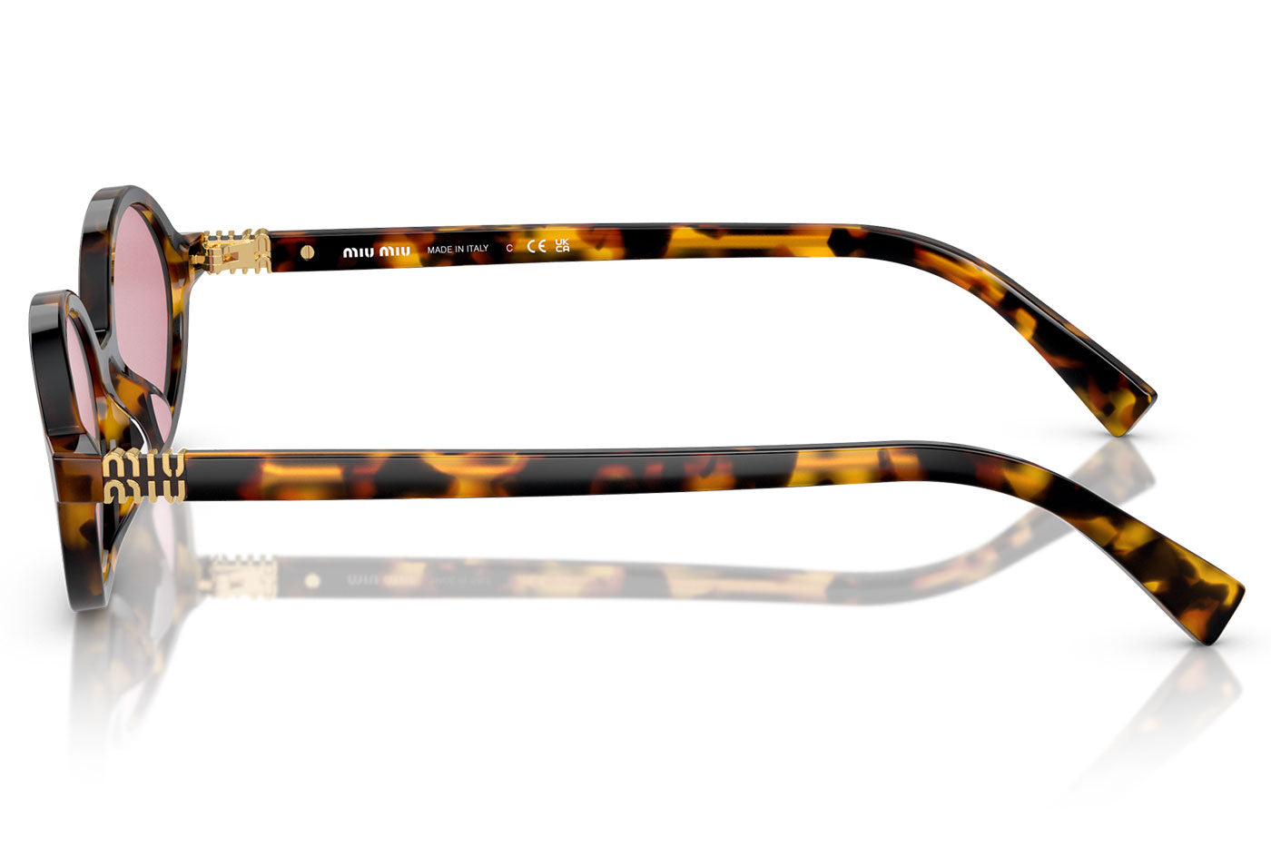 Miu Miu MU 04ZS Sunglasses - Honey Havana / Bordeaux