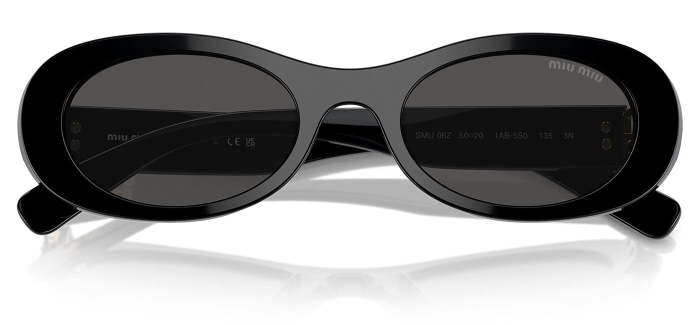 Miu Miu MU 06ZS Sunglasses - Black / Dark Grey