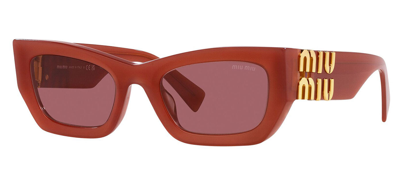 Miu Miu MU 09WS Sunglasses - Cognac Opal / Dark Violet