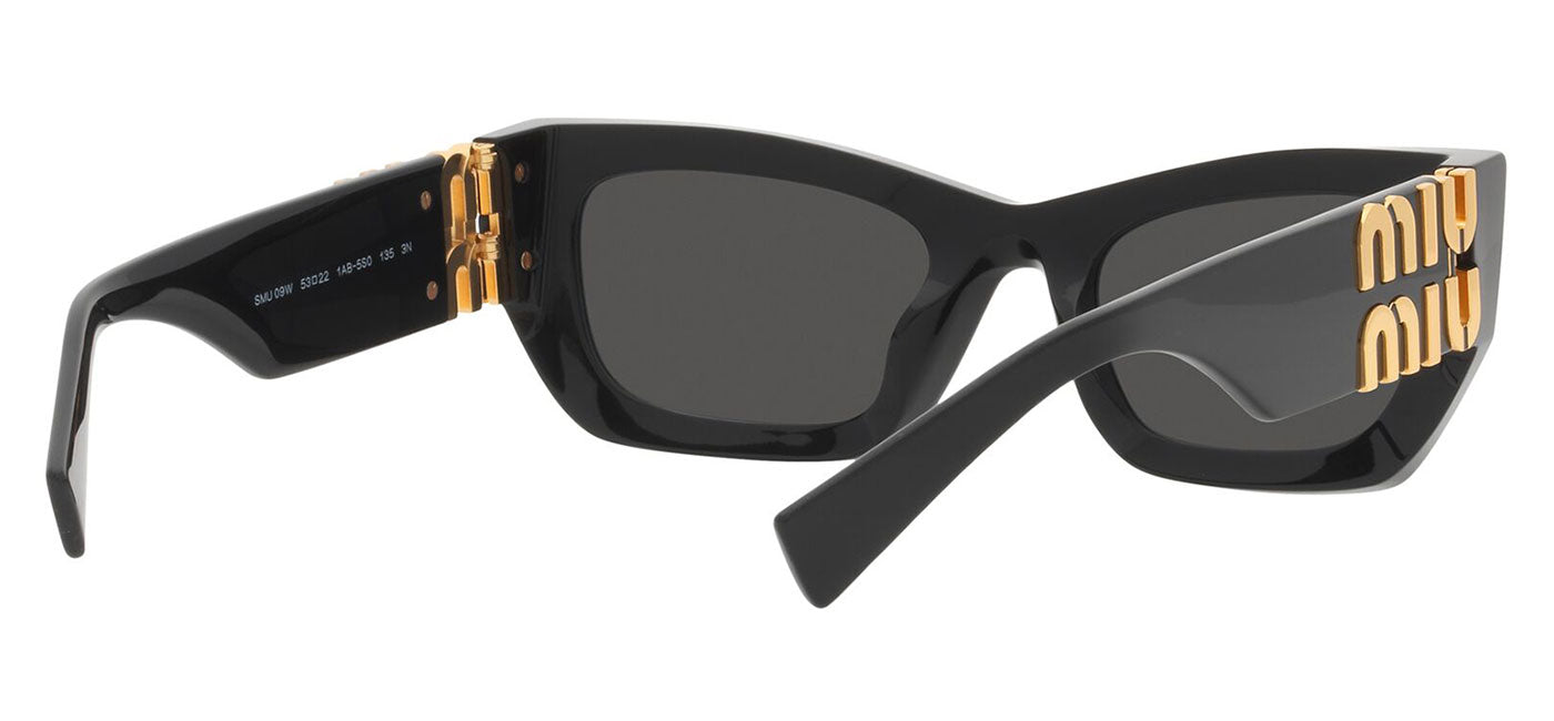 Miu Miu MU 09WS Sunglasses - Black / Dark Grey