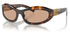 Miu Miu MU 14ZS Sunglasses - Honey Havana / Dark Brown
