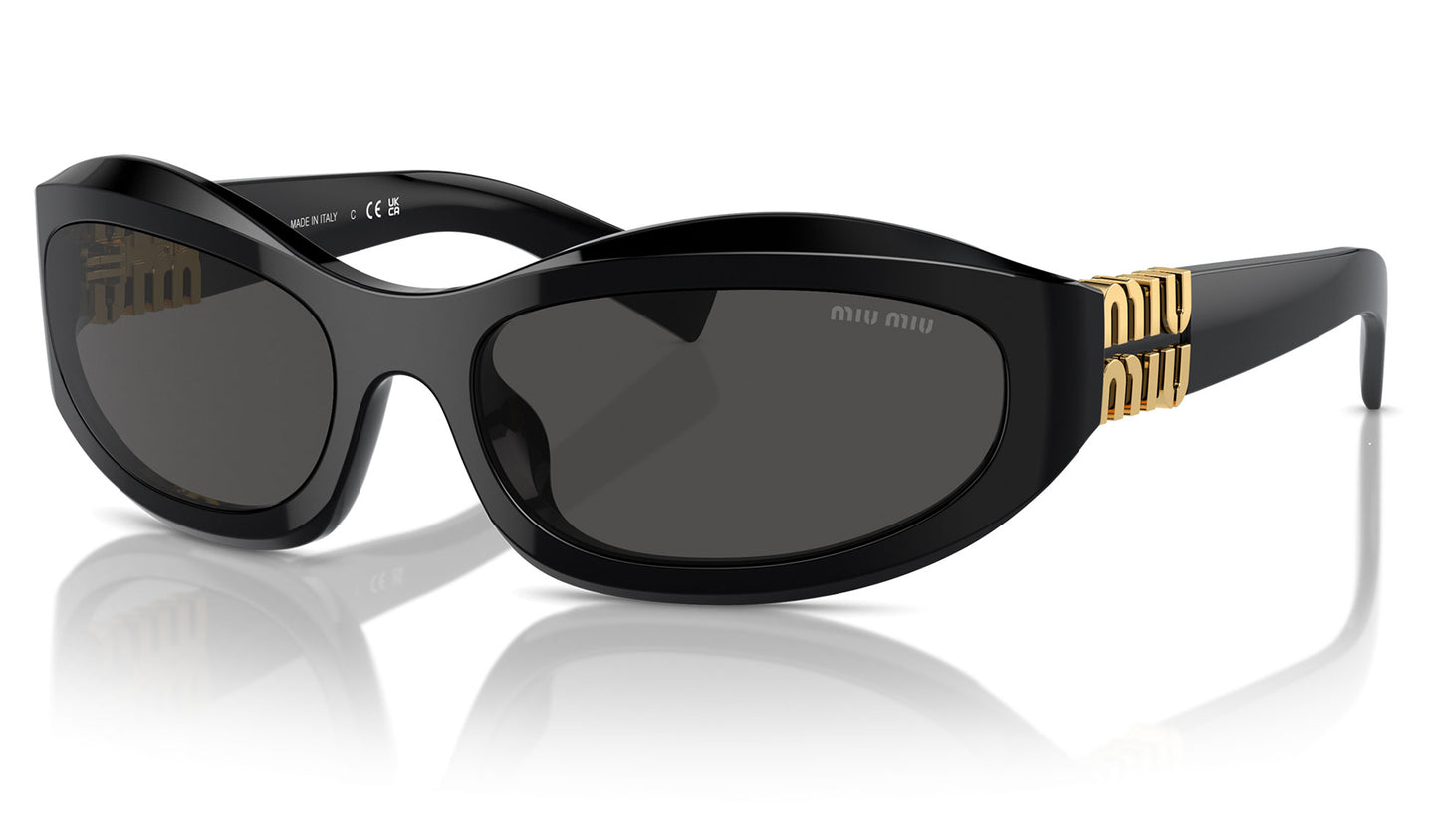 Miu Miu MU 14ZS Sunglasses - Black / Dark Grey
