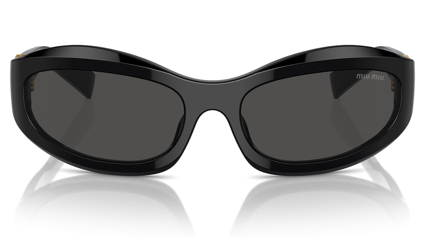 Miu Miu MU 14ZS Sunglasses - Black / Dark Grey