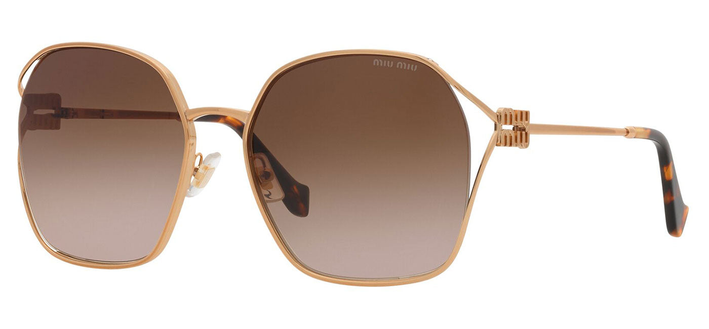 Miu Miu MU 52WS Sunglasses - Brass / Brown Gradient