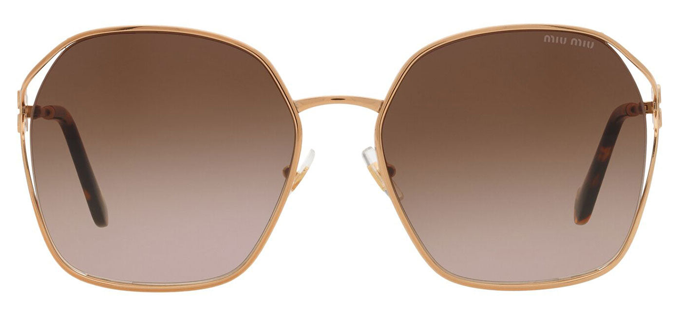 Miu Miu MU 52WS Sunglasses - Brass / Brown Gradient