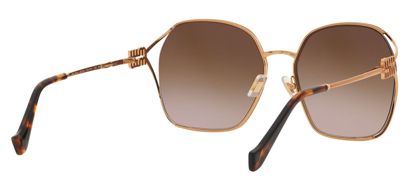 Miu Miu MU 52WS Sunglasses - Brass / Brown Gradient