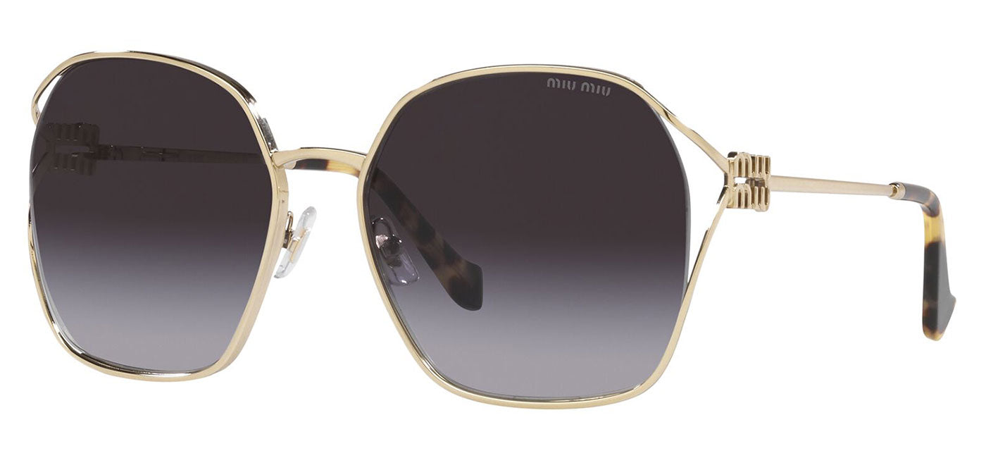 Miu Miu MU 52WS Sunglasses - Pale Gold / Grey Gradient