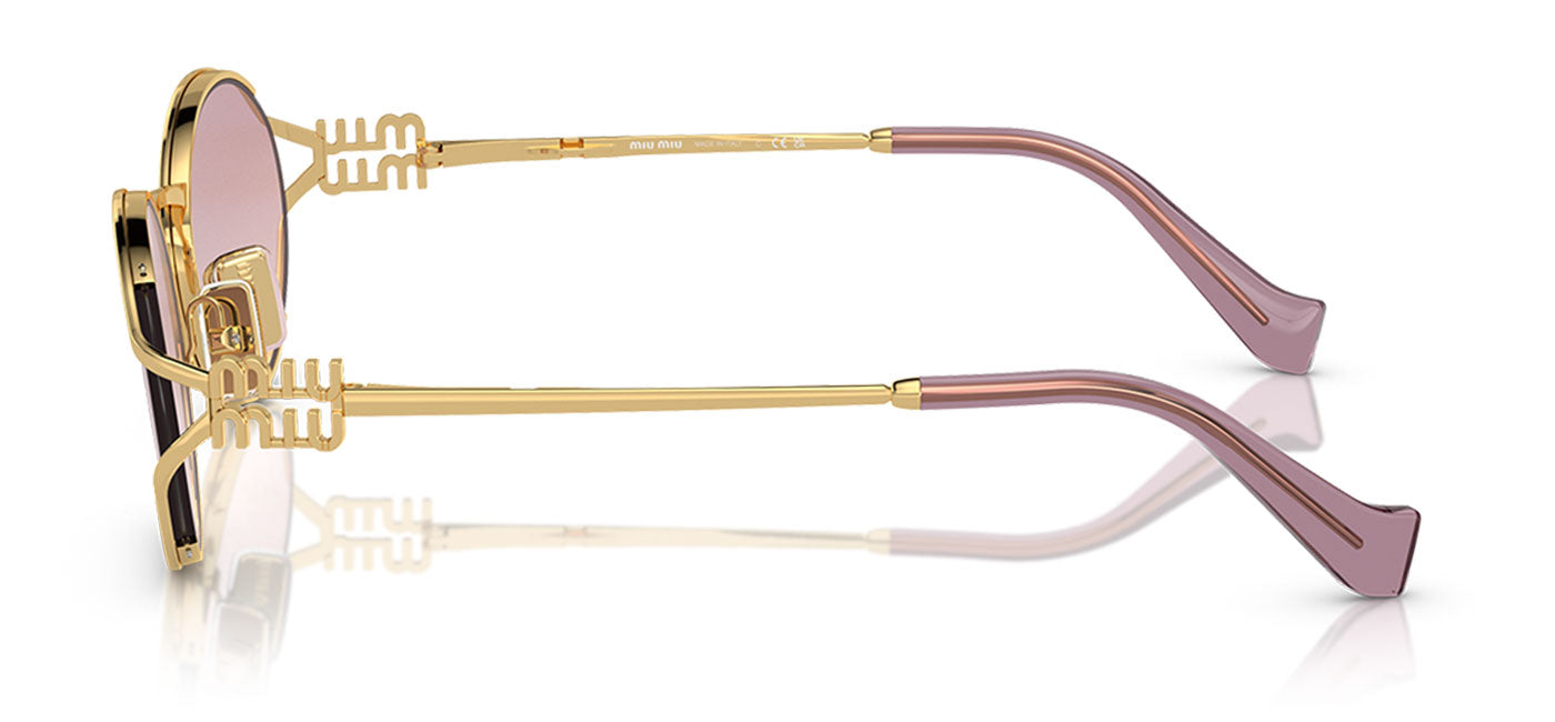 Miu Miu MU 52YS Sunglasses - Gold / Brown Gradient Violet