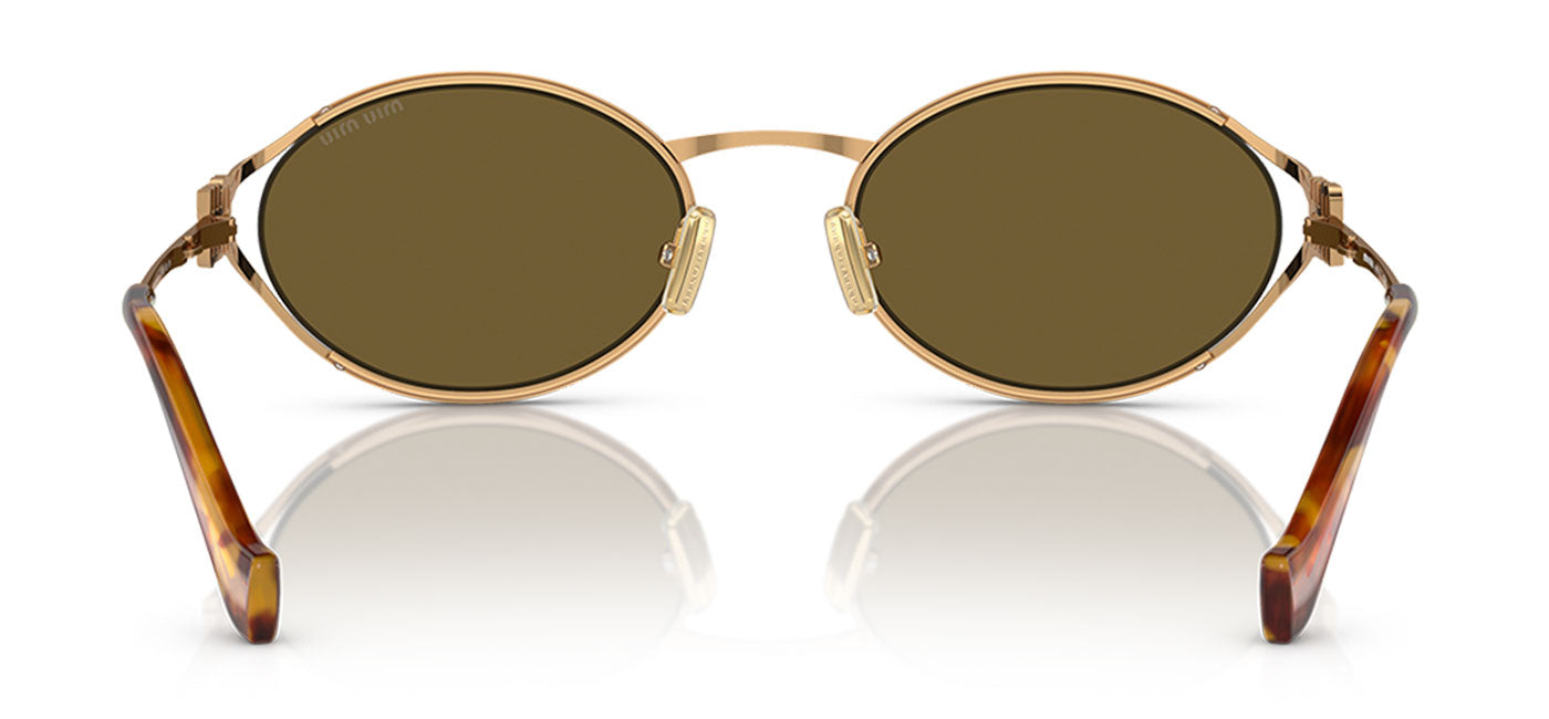 Miu Miu MU 52YS Sunglasses - Brass Gold / Dark Brown