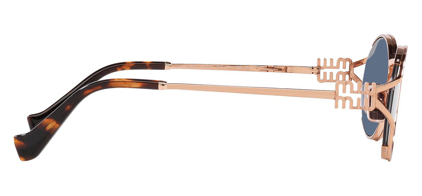 Miu Miu MU 52YS Sunglasses - Pink Gold / Dark Blue