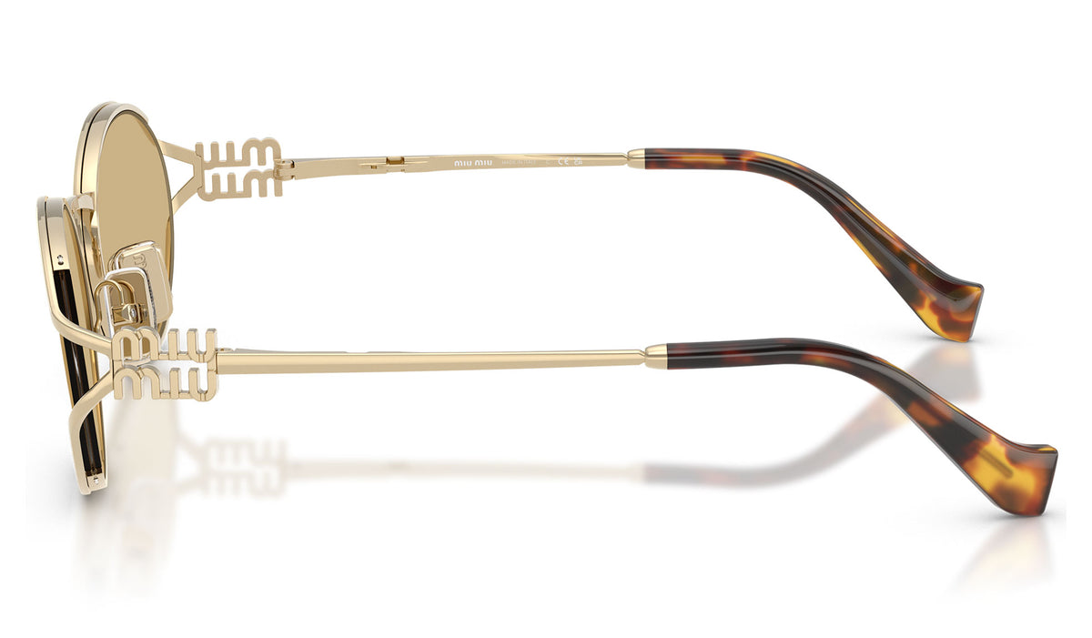 Miu Miu MU 52YS Sunglasses - Pale Gold / Yellow