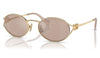 Miu Miu MU 52YS Sunglasses - Pale Gold / Pink Mirror