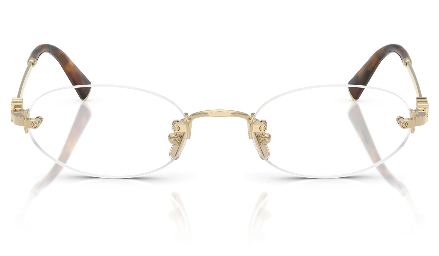 Miu Miu MU 53WV Glasses - Pale Gold / Clear