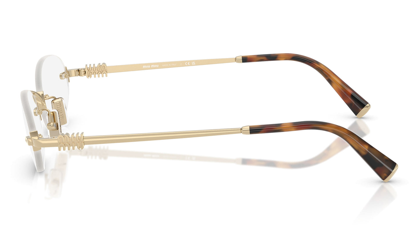 Miu Miu MU 53WV Glasses - Pale Gold / Clear
