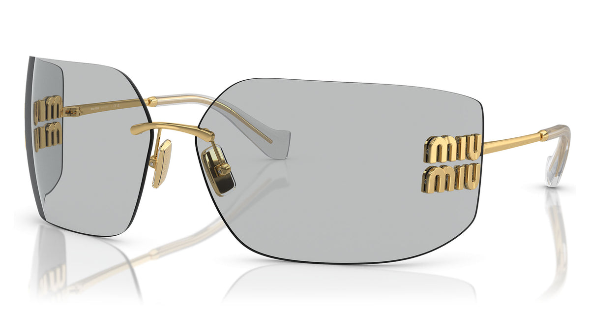 Miu Miu MU 54YS Sunglasses - Gold / Light Grey