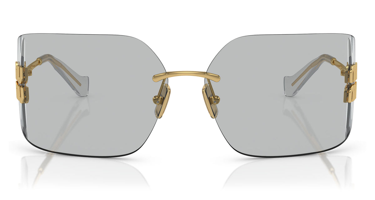 Miu Miu MU 54YS Sunglasses - Gold / Light Grey