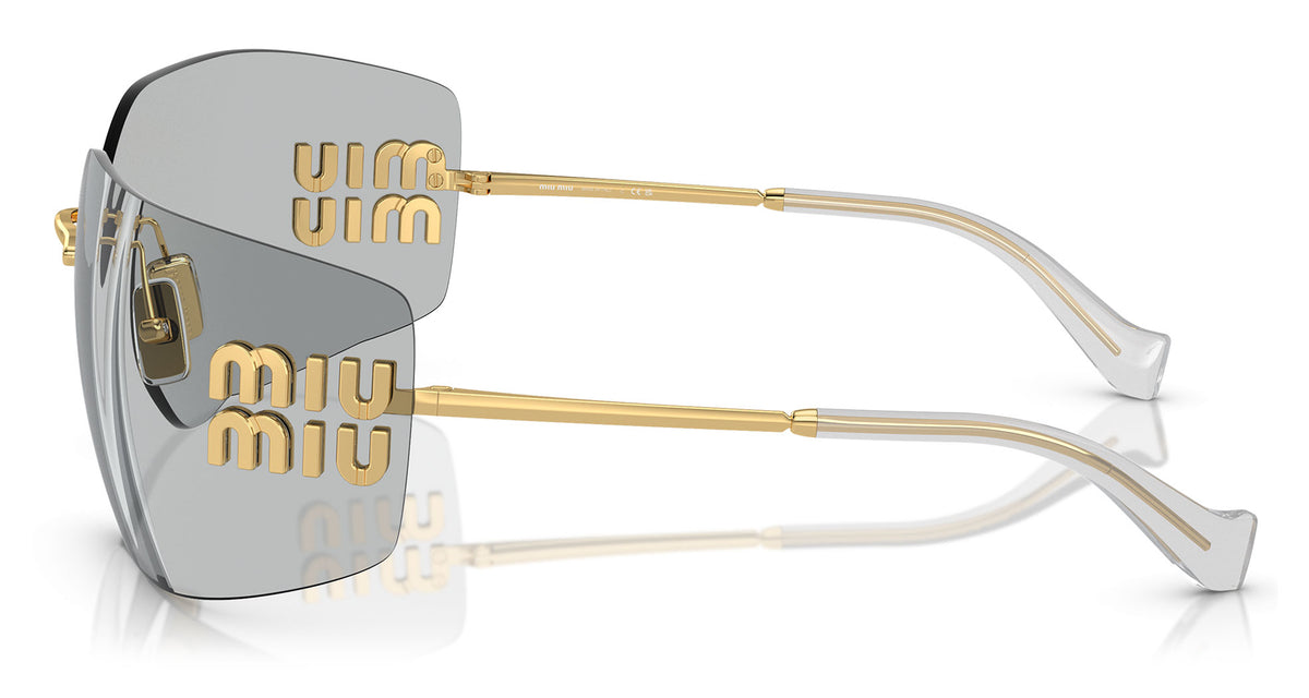 Miu Miu MU 54YS Sunglasses - Gold / Light Grey